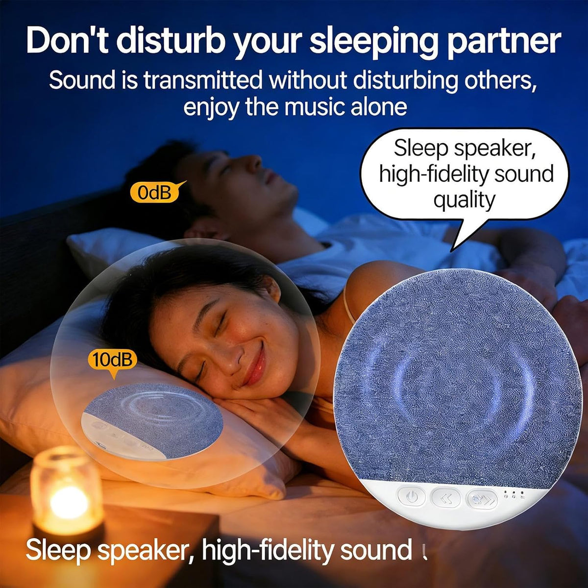 Generic Pillow Speaker | Professional Wireless White Noise,White Noise Machines Wireless Speaker,for Home Bedroom