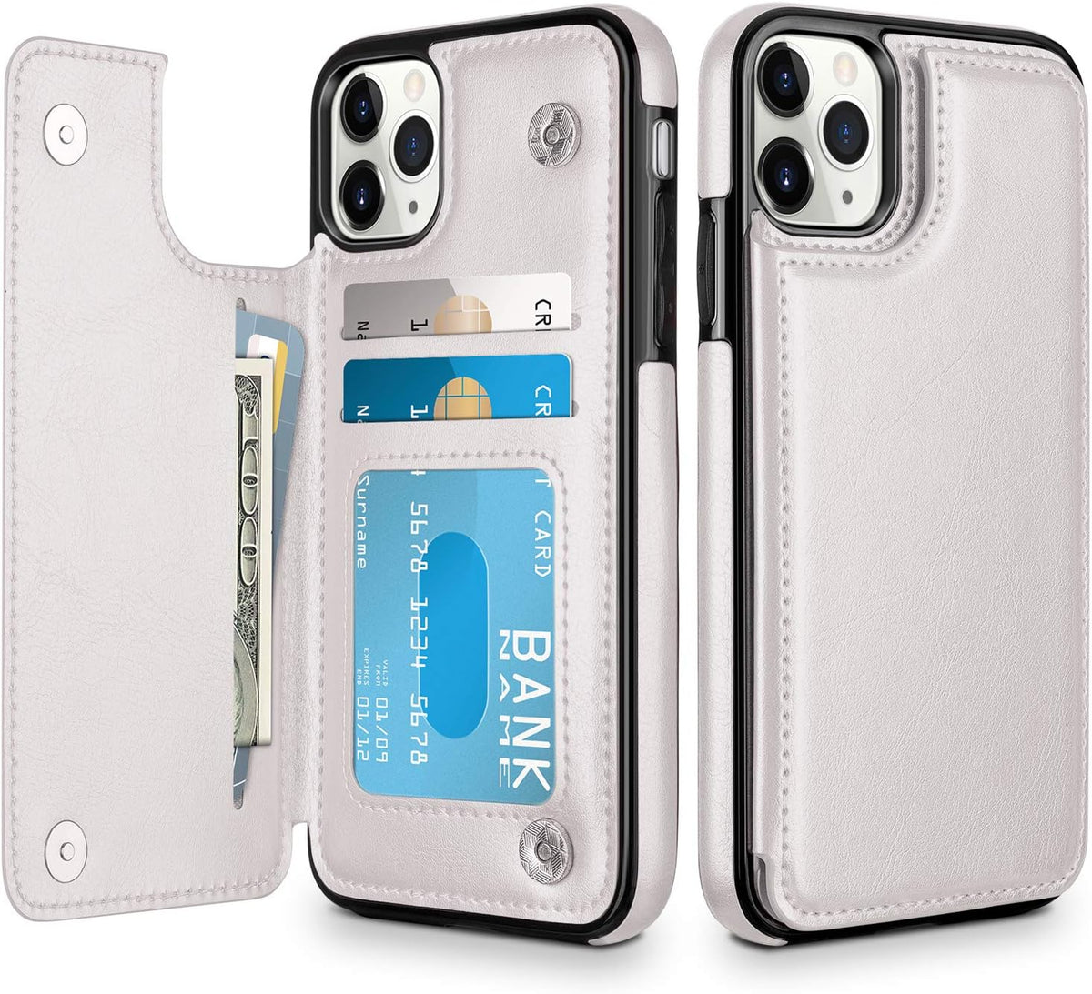 HianDier iPhone 11 Pro Case with Card Holder Wallet, Magnetic Closure Shockproof Cover for iPhone 11 Pro