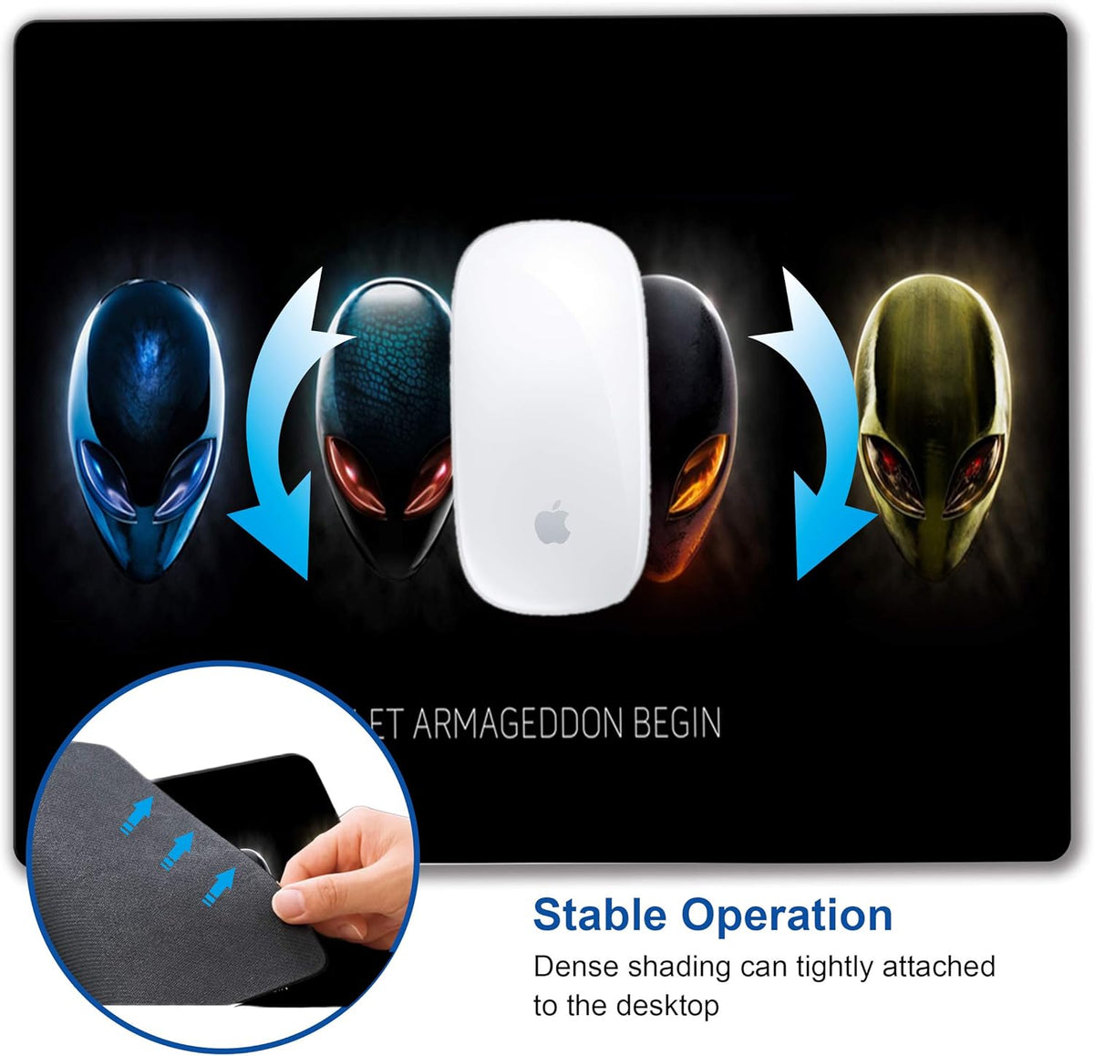Alien Mouse pad, Personalized Design sci-fi Style Computer Rubber Mouse pad