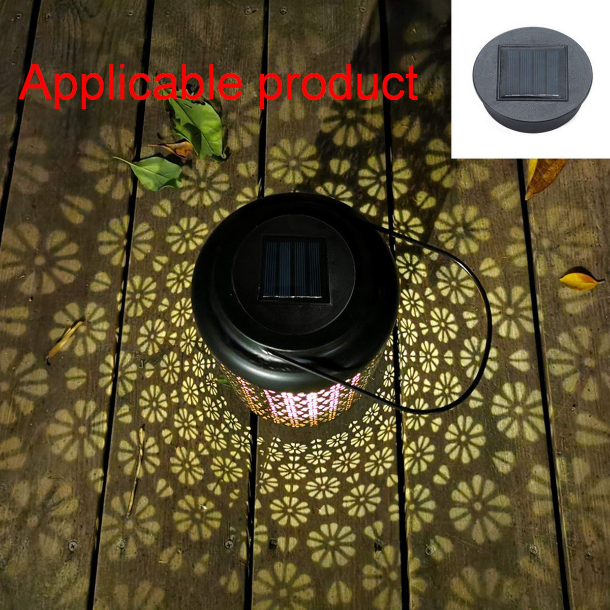 Solar-Lantern Waterproof Lights Replacement Top - Garden Decor Outdoor Lighting Decorative Patio Lighting Solar Replacement Top (Warm White, 2 Pack)…