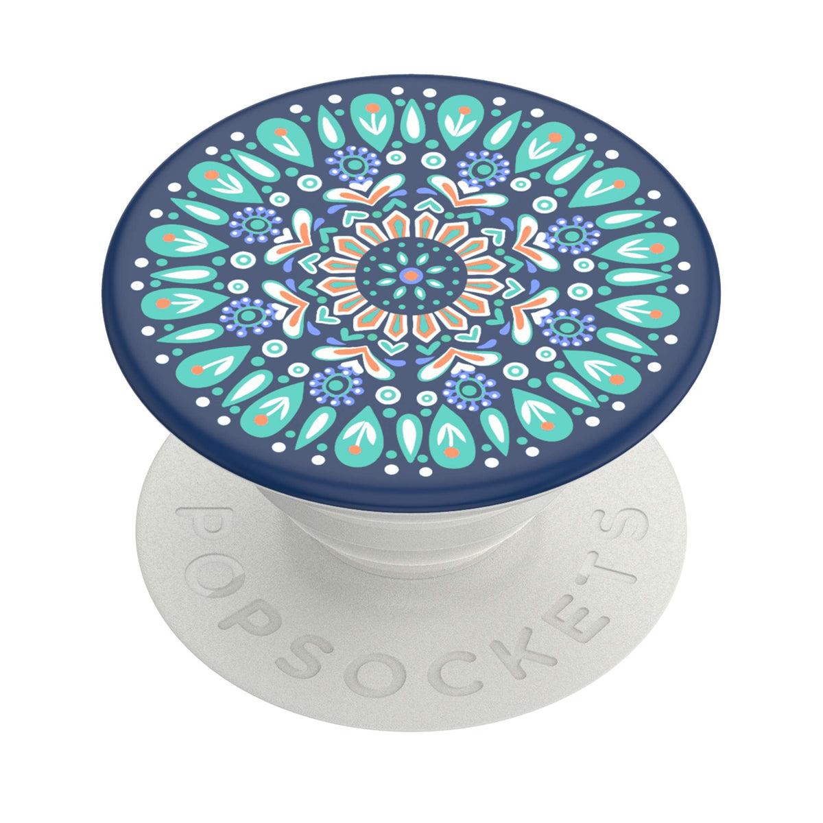 PopSockets: PopGrip with Swappable Top for Phones and Tablets - Butterfly Mandala Teal