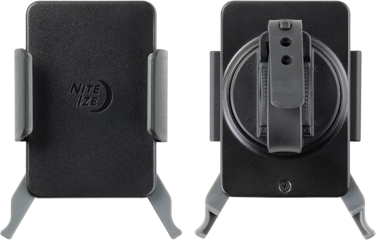 Nite Ize Squeeze Rotating Smartphone Bar Mount - Bike Mount Phone Holder for Handlebars - Phone Holster Accessories - Rotating Phone Holder with Easy-to-Squeeze Levers - Black