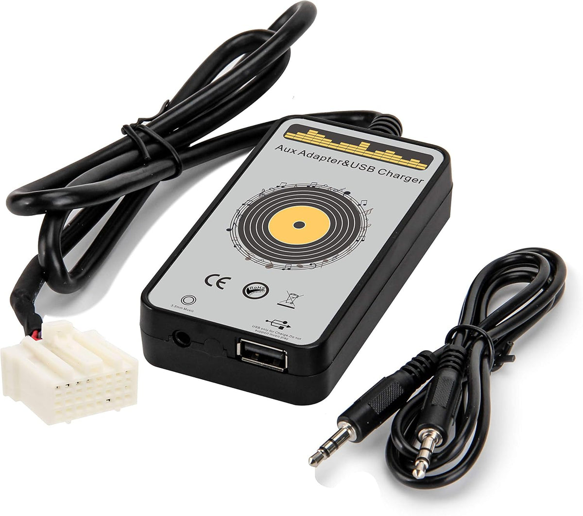 Yomikoo Aux Adapter, Car Stereo AUX Input & USB Charging Adapter for Mazda 2004-2008 M3, 2002-2008 M6, 1999-2003 323