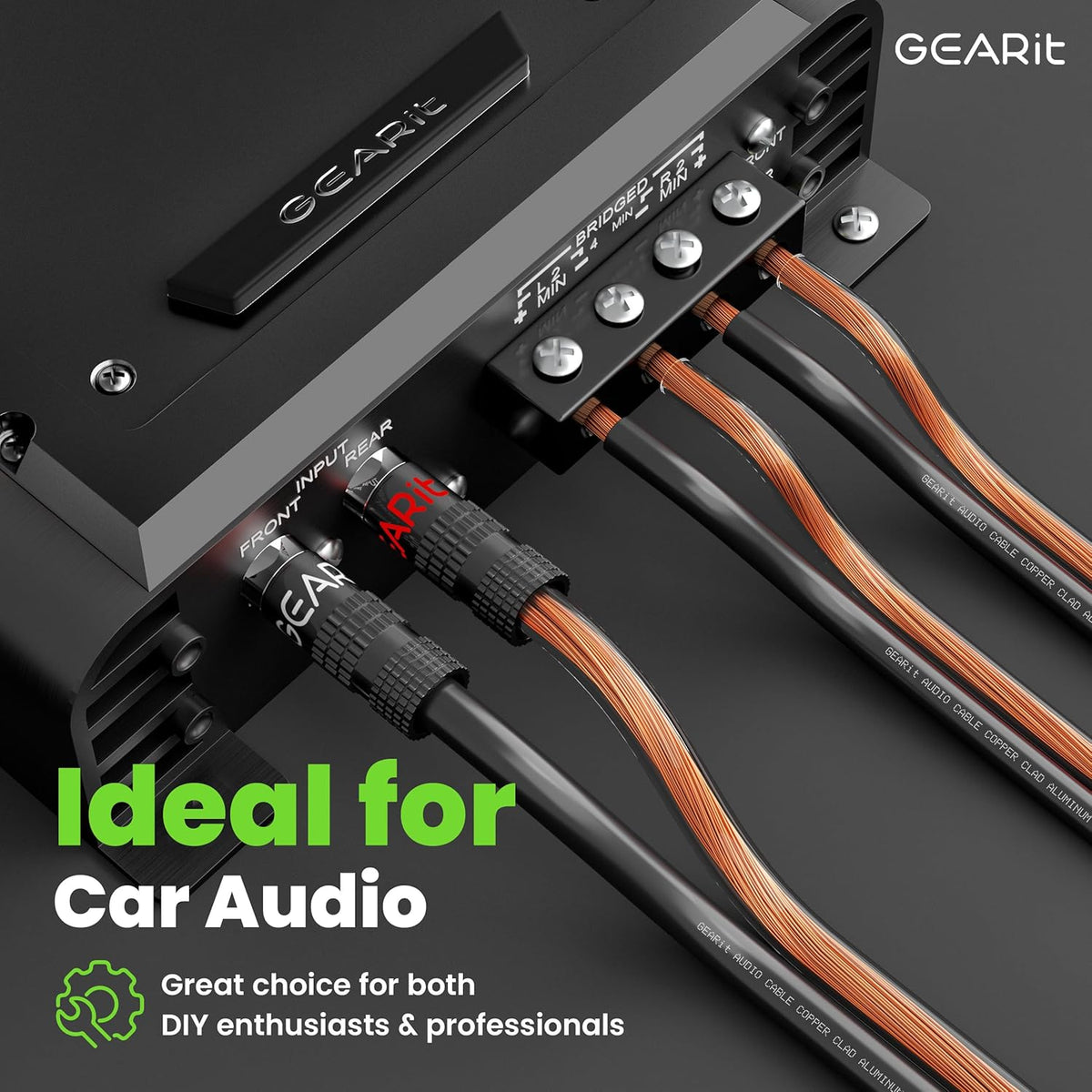 GearIT 14 Gauge 2 x 2.5mm Speaker Wire Cca Cca Cable (30.4 Meters - Black Clear)