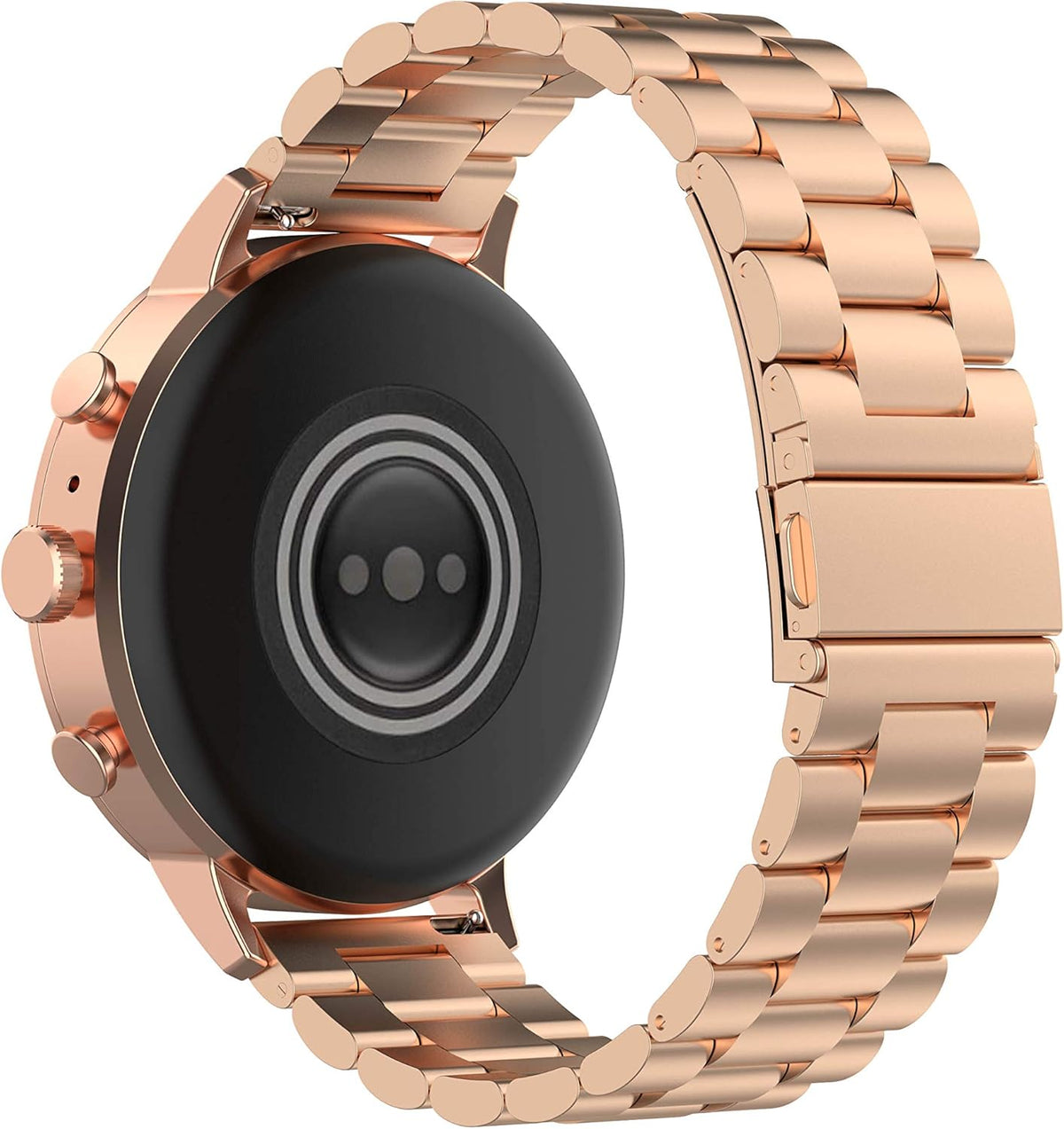 FitTurn Bands Compatible with AIKELA Smartwatch, Stainless Steel Replacement Strap Buckle Metal Wrist Band
