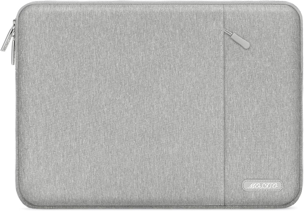 MOSISO Laptop Case 12.3 inch, 11.6-12.3 inch Laptop Sleeve Compatible with MacBook Air 11.6, Acer HP Dell Lenovo Samsung, Surface Pro, Polyester Vertical Computer Sleeve Bag with Pocket, Gray