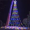FUNIAO (New) Christmas Lights, Outdoor Christmas Decorations, 320 LED Waterfall String Lights, 8 Light Modes Chrsitmas Lights with 12" Star Tree
