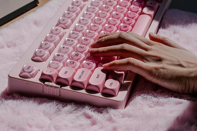ZORNHER ZH980 Foundation Mechanical Keyboard95% Pink Creamy Keyboard with Number PadCute Jelly MOA Profile KeycapsCreamy Sounding Linear SwitchesHot-SwappableRGB Backlit