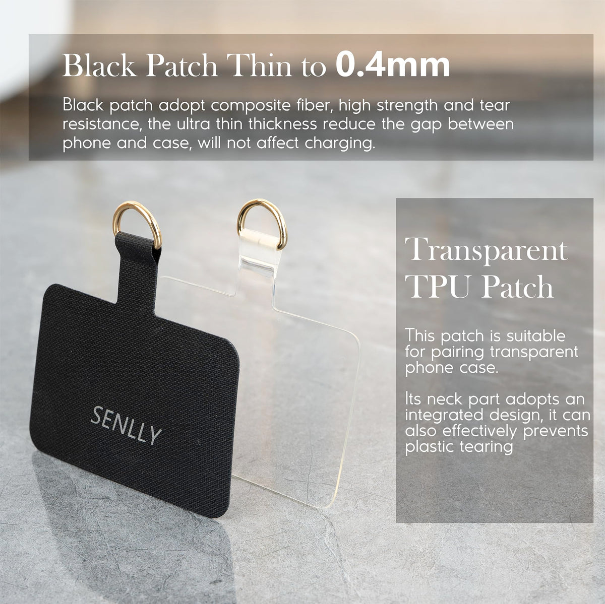 SENLLY Phone Wristlet Lanyard with Ultra Thin Patch, Original Minimalist Design Wrist Strap Compatible All Smartphone