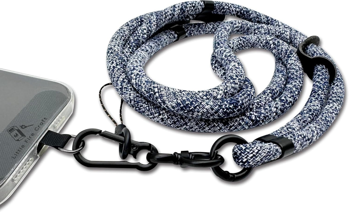 Adjustable Cell Phone Lanyard Crossbody Smartphone Strap Soft Rope Phone Lanyard for Around the Neck Holder (Camo Blue)