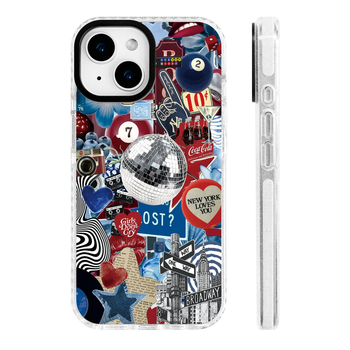 Chics-Flaura For Iphone 14 Plus & Iphone 15 Plus Case [Military-Grade Drop Protection/Retro Soft Tpu Protective/Camera Protectio