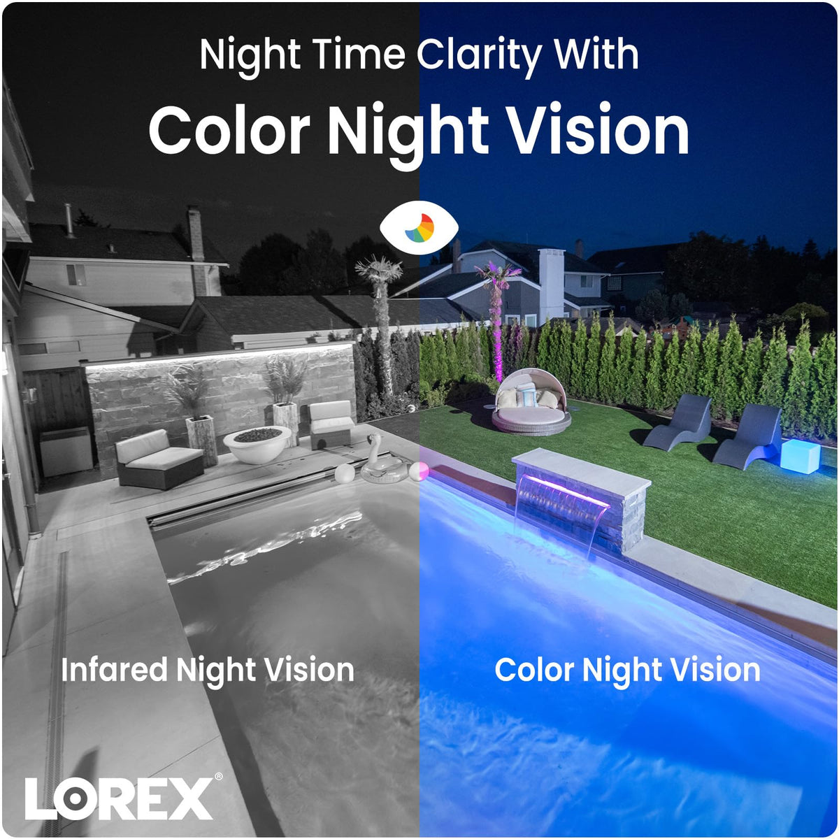 Lorex Fusion 4K Security Camera System w/ 2TB NVR - 8 Channel PoE Wired Home Security System w/ 4 Metal Cameras - Motion Detection, Two-Way Audio