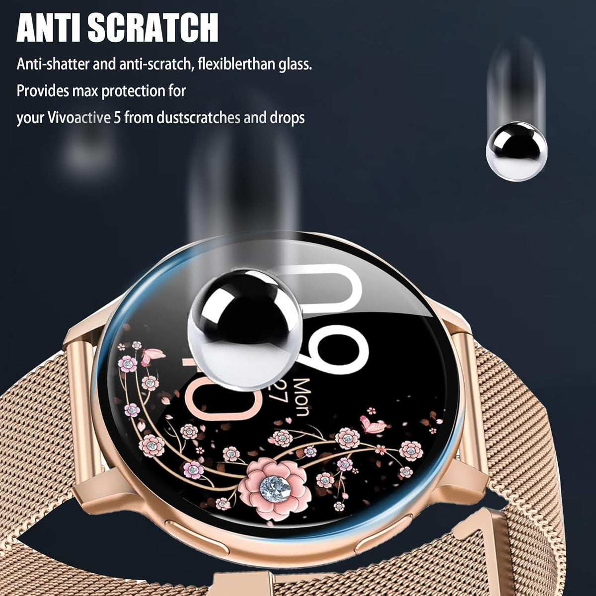 Compatible for DEKELIFE Smart Watches Screen Protector, [3 Pack] 3D Full Coverage PET Soft Film for 1.39'' Smart Watches