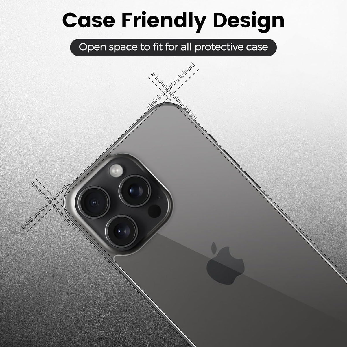 iPhone 15 Pro Back Screen Protector [2 Pack] - Ultra Thin, Anti-Scratch Tempered Glass for 6.1" iPhone 15 Pro.