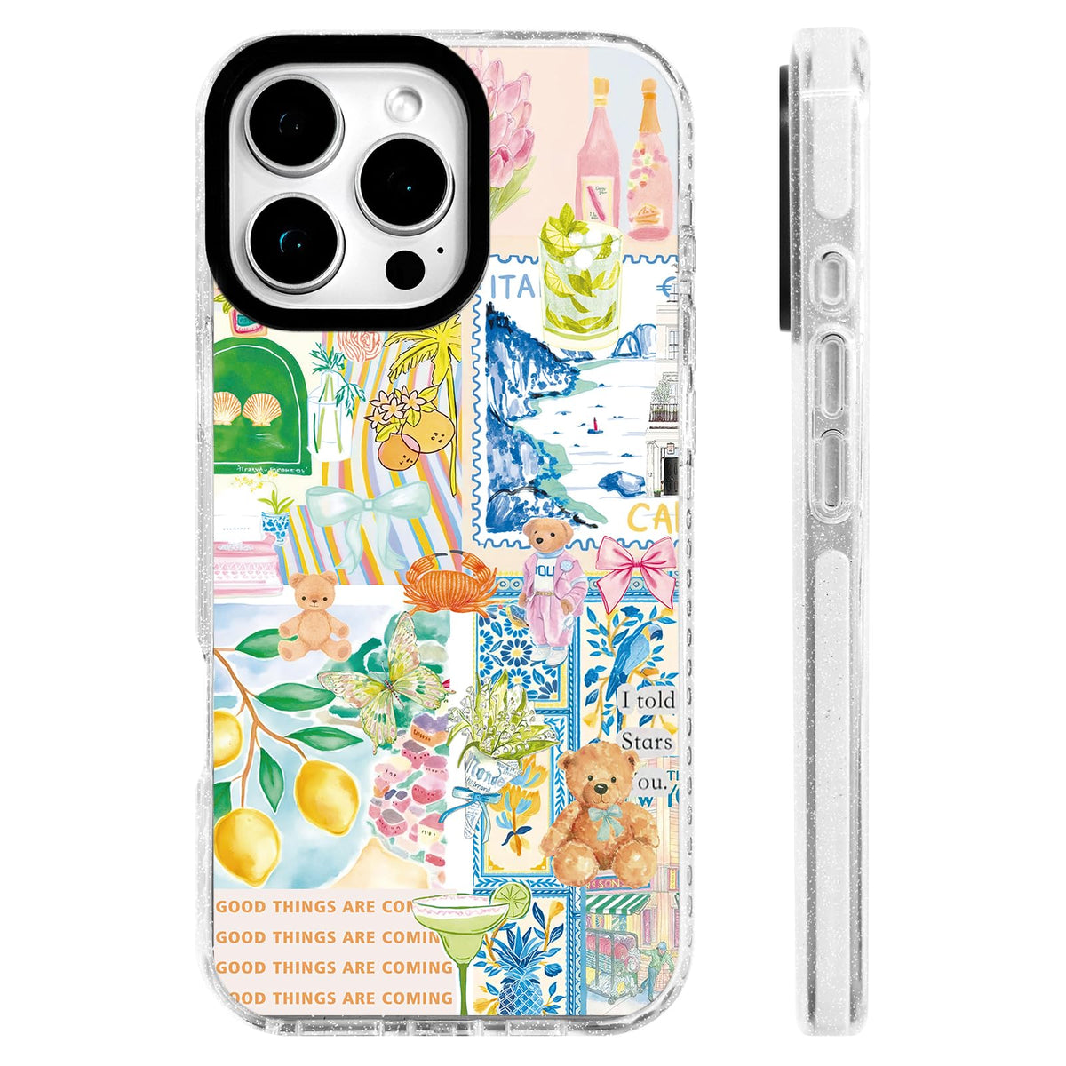 Chics-Flaura For Iphone 15 Pro Max Case [Military-Grade Drop Protection/Uplifting Soft Tpu Protective/Camera Protection/For Wome