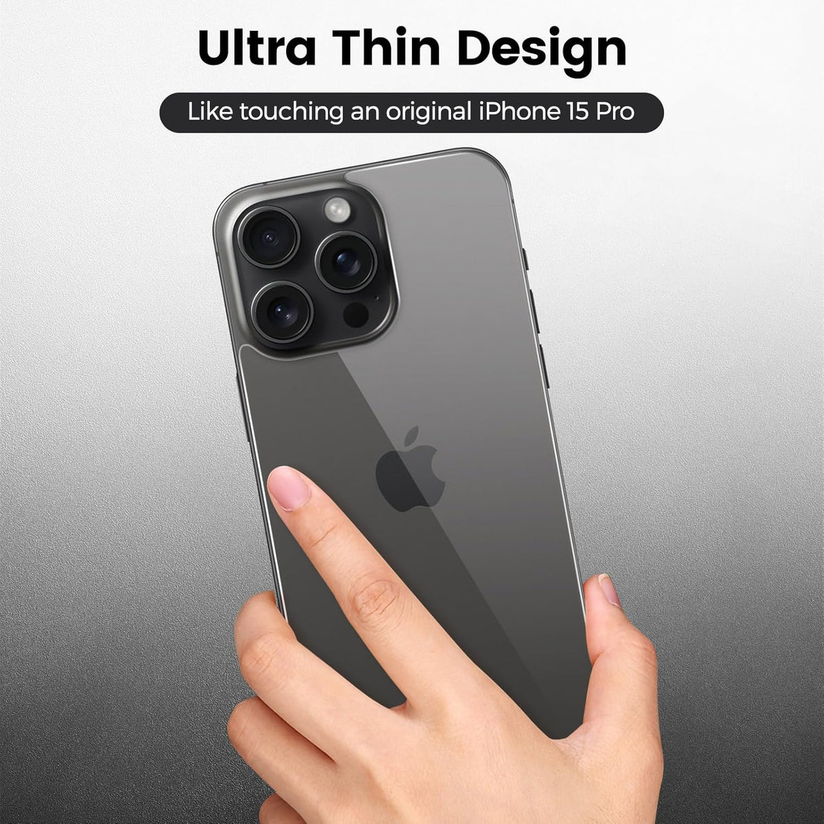 iPhone 15 Pro Back Screen Protector [2 Pack] - Ultra Thin, Anti-Scratch Tempered Glass for 6.1" iPhone 15 Pro.