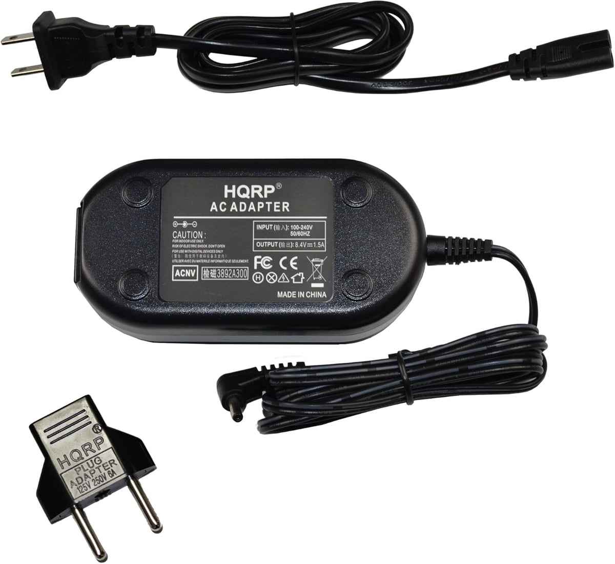 HQRP SC-L810 SCL810 AC Power Adapter for Samsung / Camcorder - (incl. USA Plug & Euro Adapter)