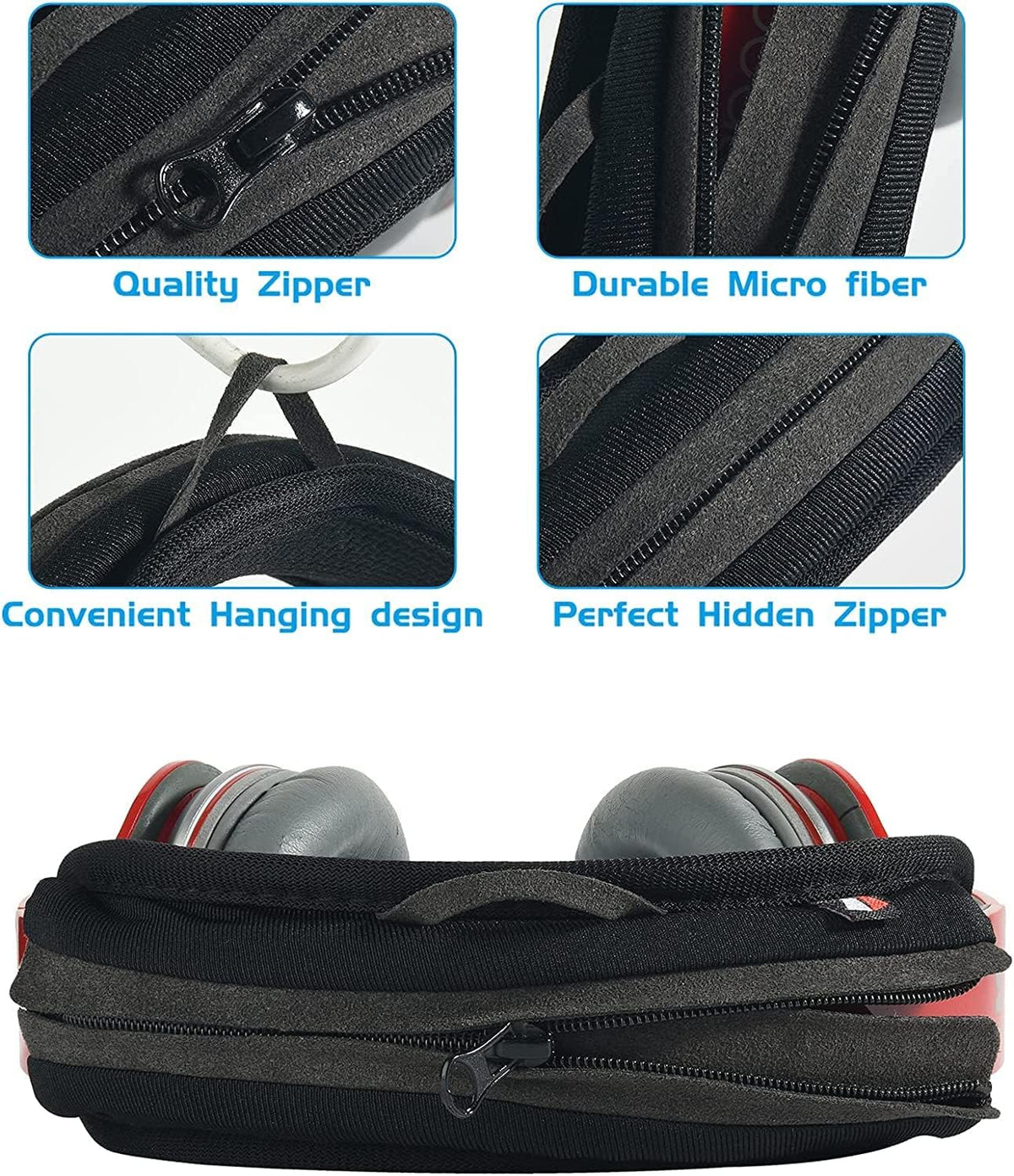 Mizi Headphone Headband Cover - Black Replacement for Audio-Technica, Beats, Bose, AKG, Sennheiser, Skullcandy, Sony.