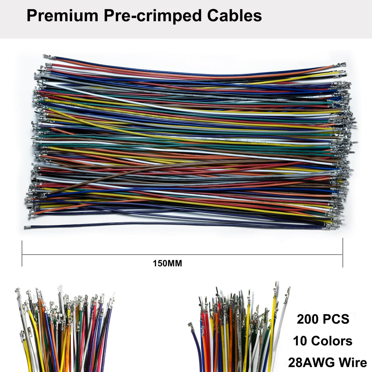 Kuosbiu JST MX 1.25MM Connector Kit,2/3/4/5/6/7/8/9/10 Pin Male and Female Micro Wire Connectors Kit with 28AWG Premium Pre-Crimped Cables