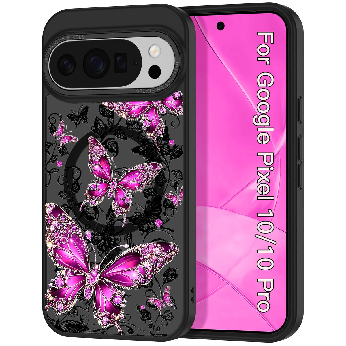 Shecaset For Google Pixel 10 Case & Pixel 10 Pro Case (2025),[Compatible With Magsafe] Magnetic Translucent Matte Slim Shockproo