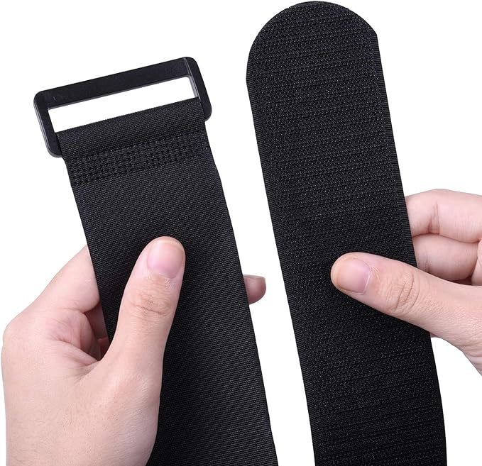 Wisdompro Extra Large 4 Pack 2x48" Hook and Loop Tie Down Straps Heavy Duty