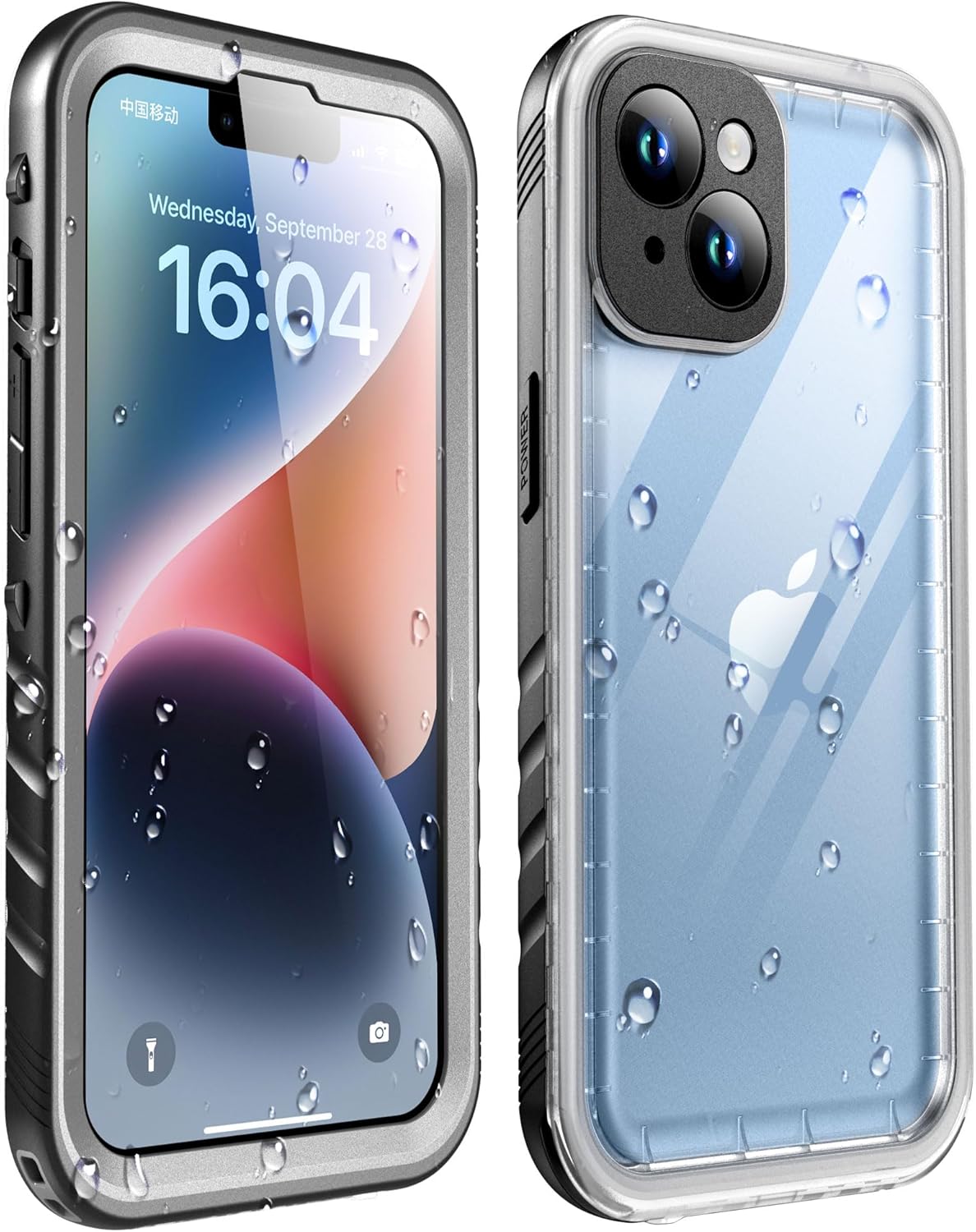 SOKUSIN iPhone 14 Case Waterproof, Shockproof Clear Phone Case with Screen & Camera Protector - 6.1 Inch