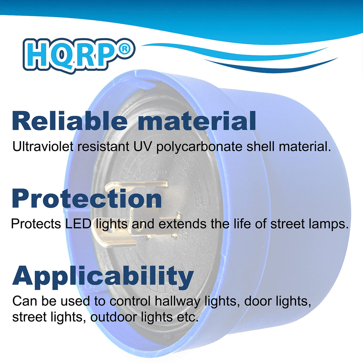 HQRP Photocell Sensor Outdoor Light Switch Dusk to Dawn Photoelectric Control Twist Lock Plug for Led Barn Light, Door Lights, Street Light, Parking