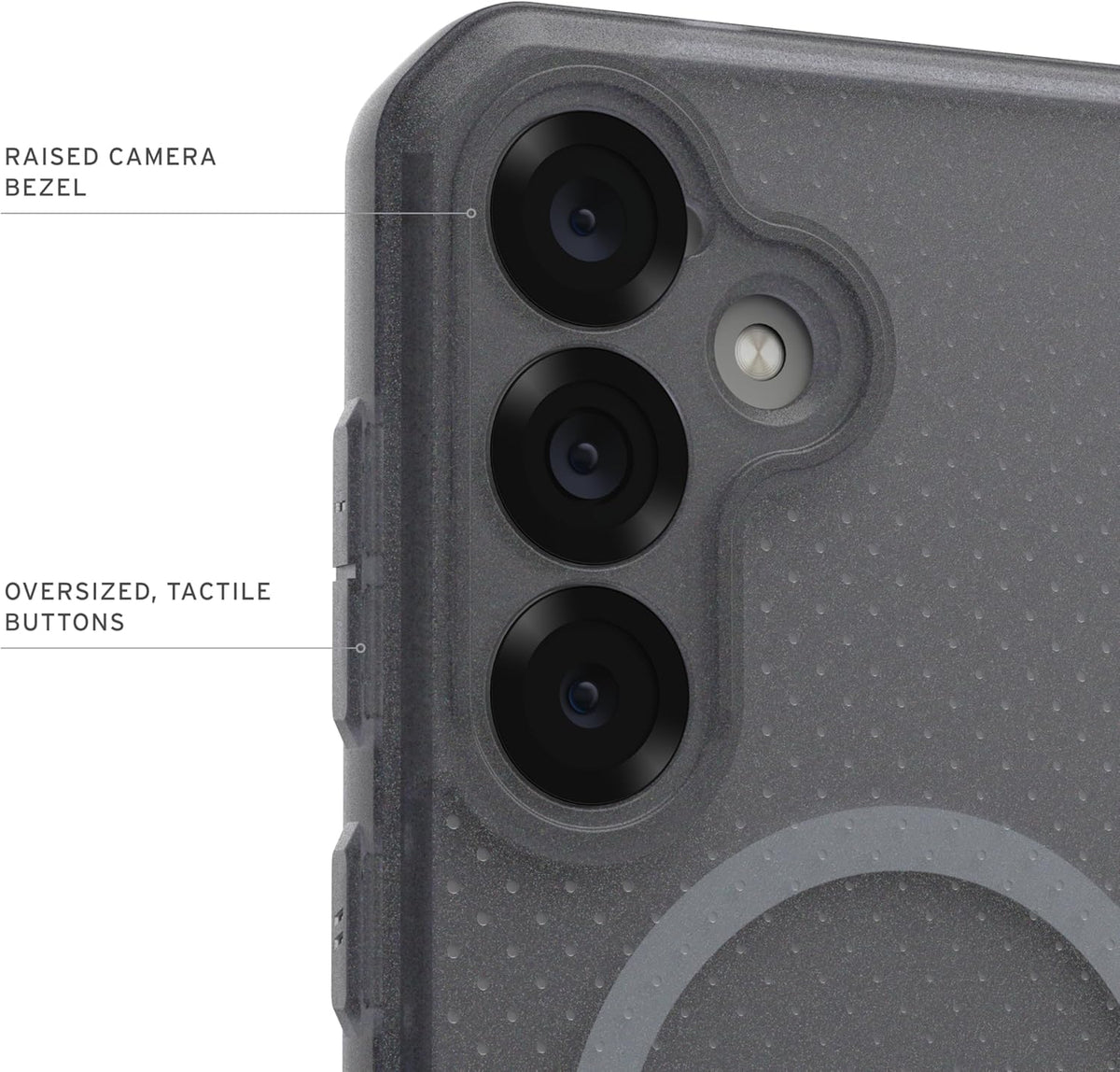 URBAN ARMOR GEAR UAG Designed for Samsung Galaxy S25 Case 6.2" DOT - Compatible with Magnetic Charging Slim Transparent Rugged Military Drop Tested Protective Cover, Ash
