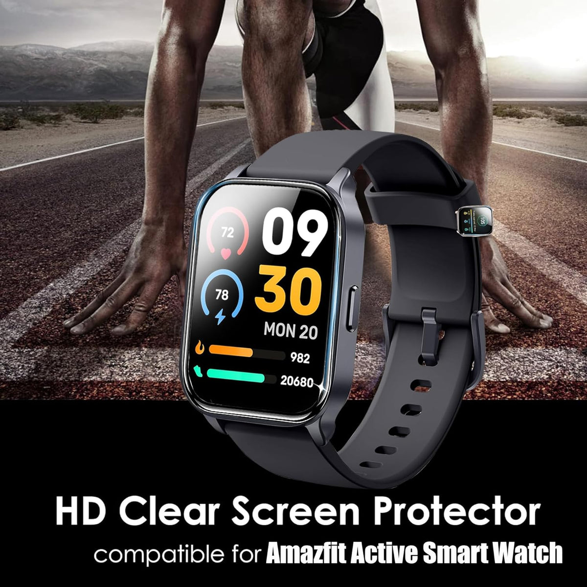 TOOBUR IDW17 Smart Watch Screen Protector, [3 Pack] Lamshaw 3D Full Coverage PET Soft Film for IDW17 Smart Watch