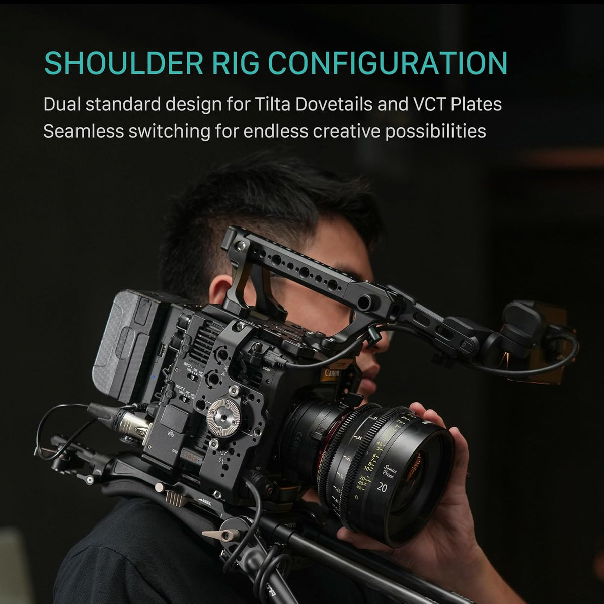 Tilta Camera Cage Advanced Kit for Canon C400 | Includes Full Cage, Rear Accessory Plate, Top Handle Extension, Shoulder Baseplate & More | Arri Rosette, NATO Rail, 3/8"-16 & 1/4"-20