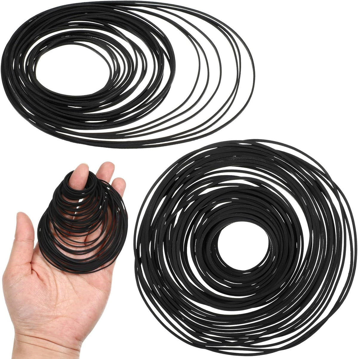 Gtziqa 80Pcs Cassette Cassette 40-135 mm 0.7mm 1mm) Recorder Rubber Belts Player Belts Replacement Kit Recorder Repair