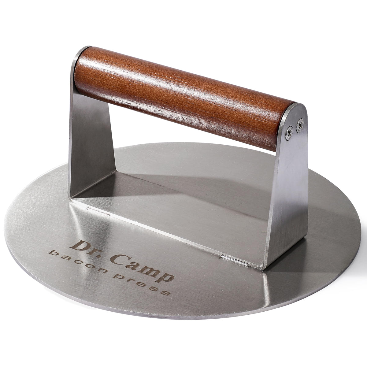 Dr.Camp 7 Inch Stainless Steel Smash Burger Press Burger Smasher Bacon Press Meat Press For Griddle Flat Top Grill With Solid Wo