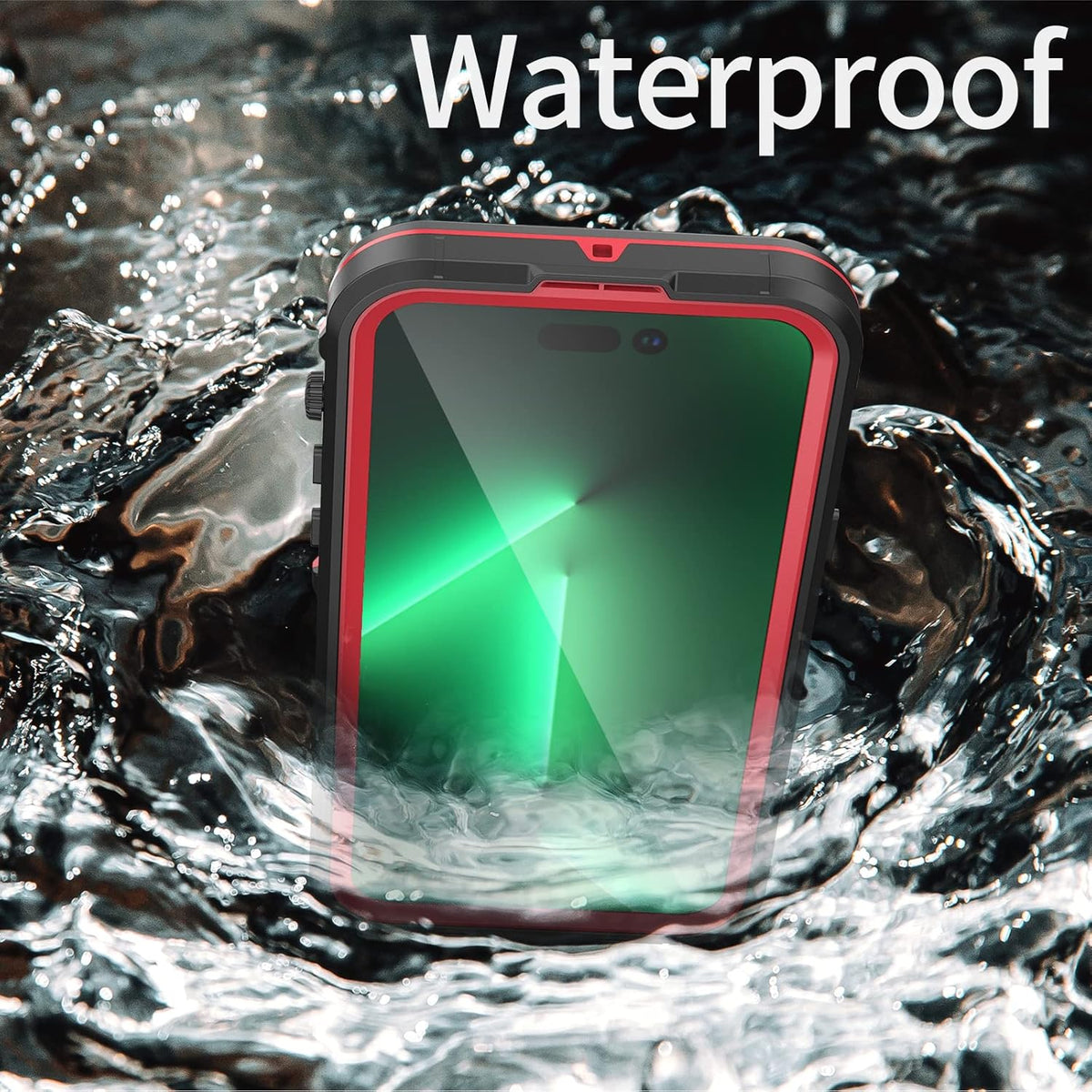 Waterproof Case for iPhone 14 Pro Max, Fully Sealed IP68 Shockproof Dustproof, Built-in Screen Protector, Clear Cover