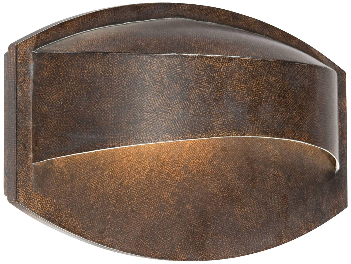 Possini Euro Design Xane Modern Outdoor Wall Light Fixture Halogen Bronze Metal 11" Eyebrow Curving Frame Dark Sky Design for Exterior House Porch