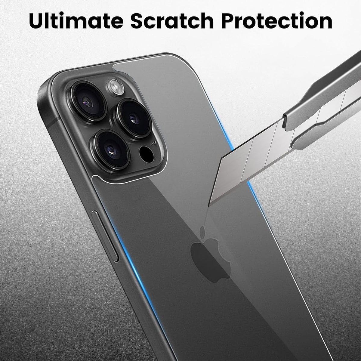 iPhone 15 Pro Back Screen Protector [2 Pack] - Ultra Thin, Anti-Scratch Tempered Glass for 6.1" iPhone 15 Pro.