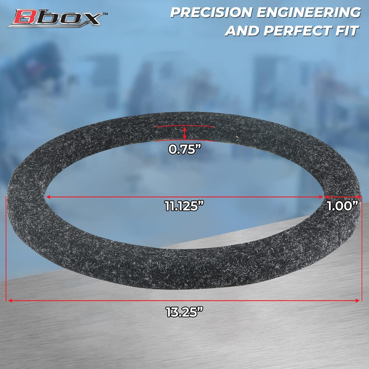 Atrend Universal MDF Spacer for 12 Inch Speaker or Sub, Adds 3/4" To Depth, Charcoal