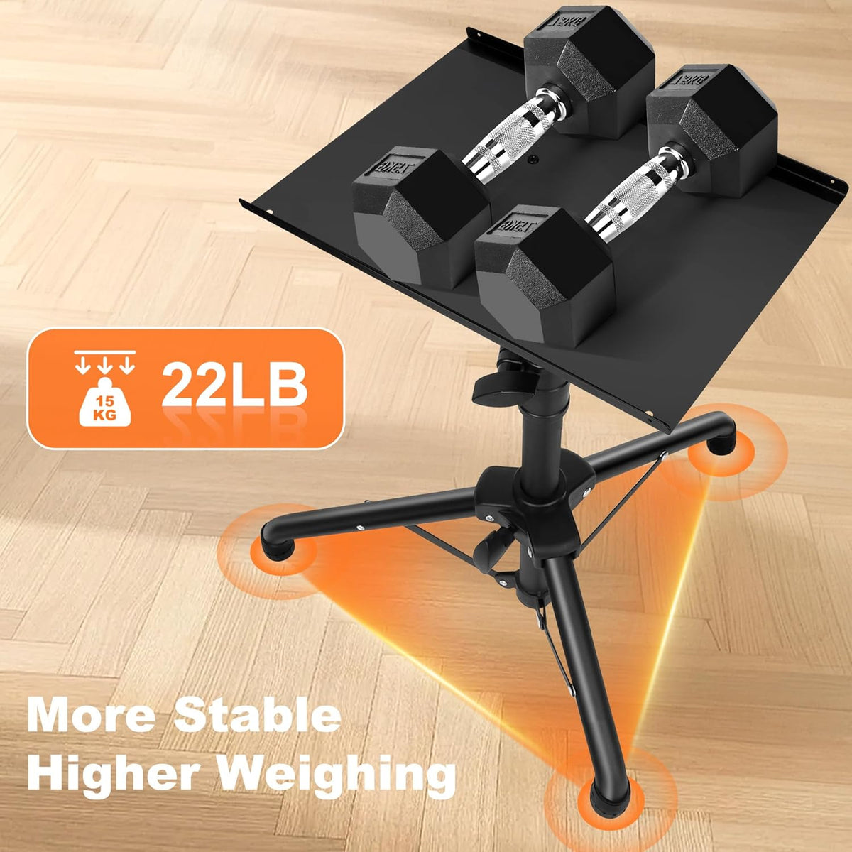 Projector Stand,Projector Laptop Stand Tripod Laptop Tripod Stand Height 24.4" To 46" Laptop Floor Stand For Dj Equipment, Outdoor Movies, Office, Home, Stage Or Studio (Black)