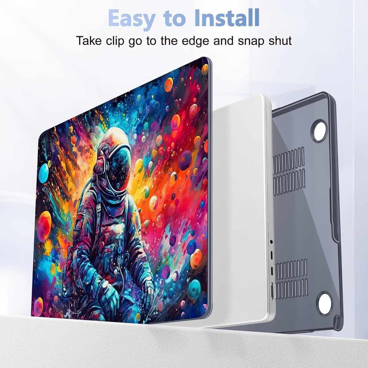 for MacBook Pro 16 inch Case 2021 2022 2023 2024 Release A3186 A3403 M4 A2991 M3 A2780 M2 A2485 M1 Pro/Max, Hard Shell Case with Screen Protector & Keyboard Cover, Astronaut
