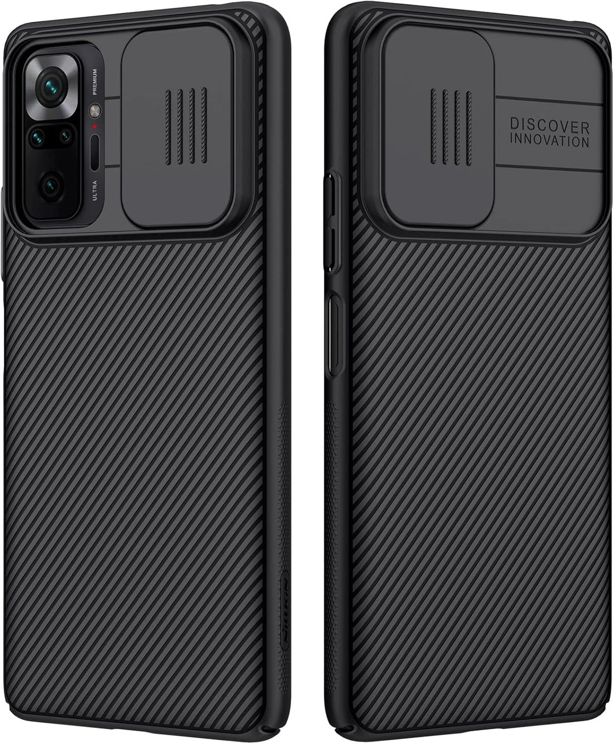 For Xiaomi Redmi Note 10 Pro Case, CamShield Slim Protective Cover with Camera Protector, Hard PC TPU (Black)