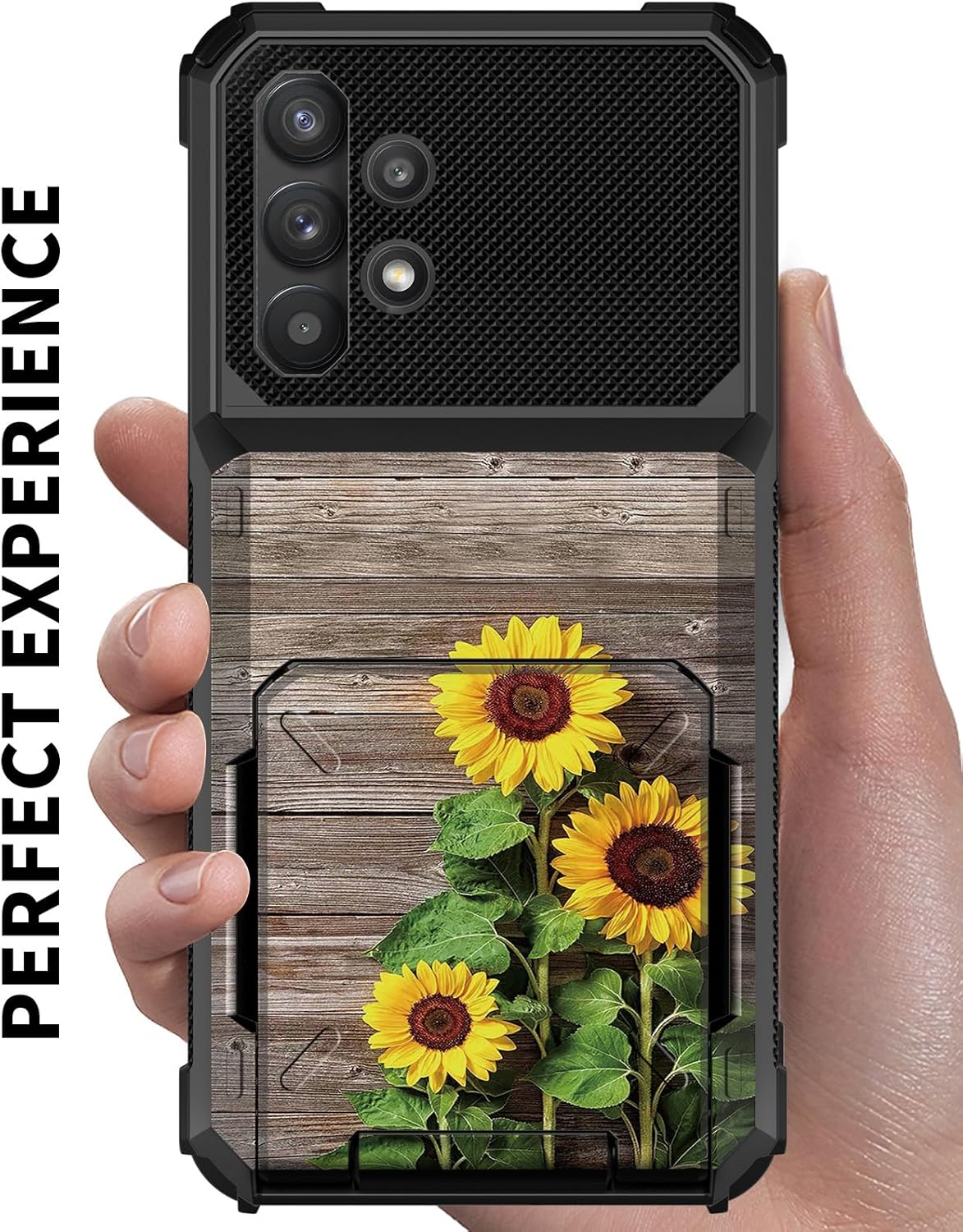 Wallet Case with Card Holder Slot for Samsung Galaxy A32 5G, Plank Sunflower
