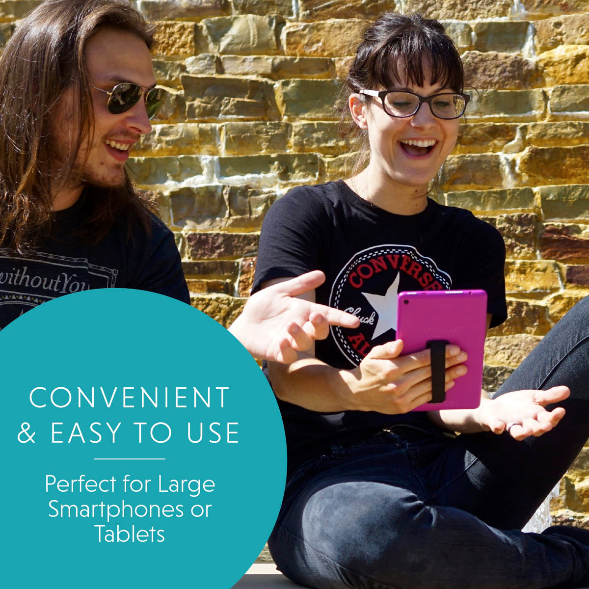 LOVEHANDLE Tablet/XL Grip for Most Tablets and Large Smartphones, Leopard