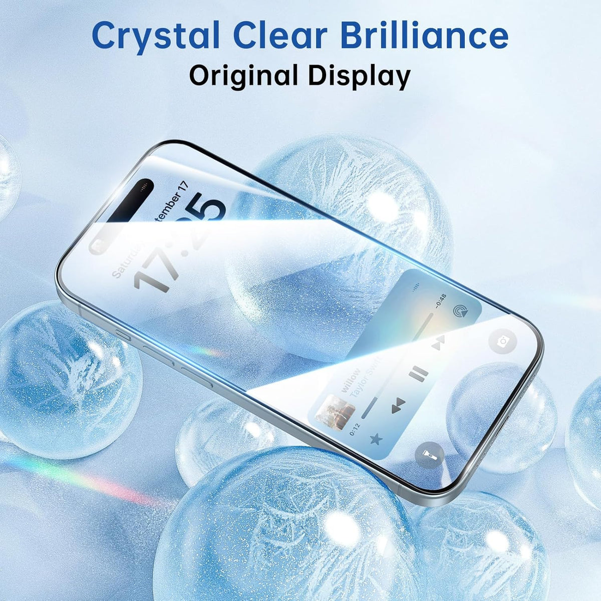 SYNCWIRE iPhone 15 Screen Protector [6.1 inch] - 3 Pack, HD Clear, Shatterproof, Scratch Resistant, Easy Install,