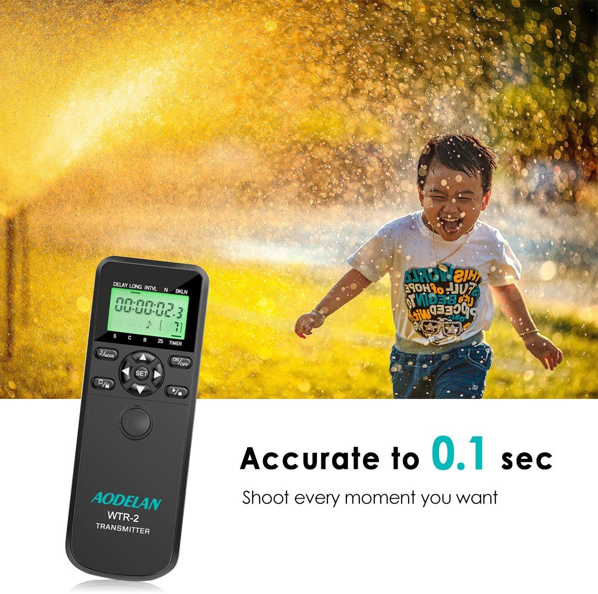AODELAN Camera Intervalometer Wireless Shutter Release Timer Remote Control for Sony a6400, a7III, a9, a77, a99, A7, A7 II, A7R IV, A7R II,A7RIII, a77II, a6500, a6300; Replace RM-L1AM and RM-SPR1