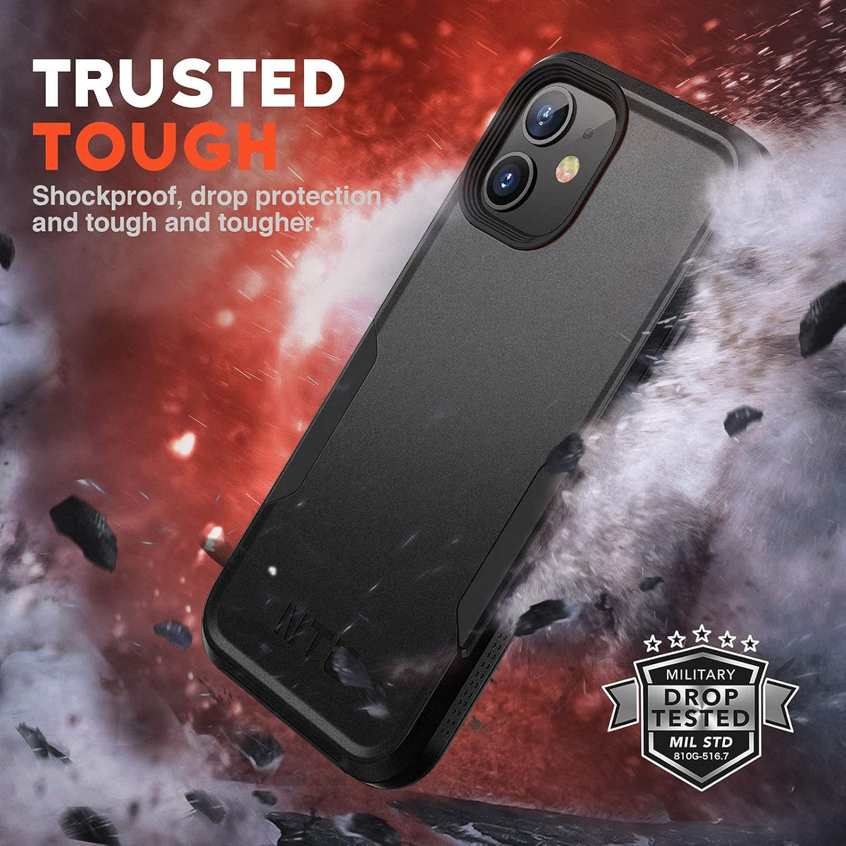 NTG iPhone 11 Case (2023 New Design), Heavy-Duty Tough Rugged Slim Shockproof Protective Case for iPhone 11 6.1 Inch