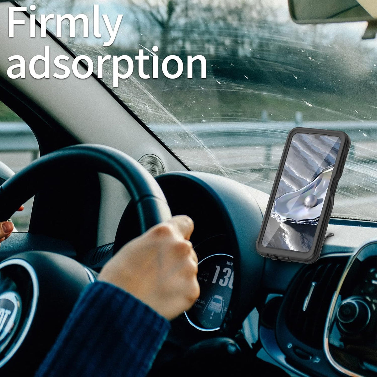 Waterproof Case for Samsung Galaxy A14 4G/5G, Snowproof, Dustproof, Shockproof, Full Body Protection, Black