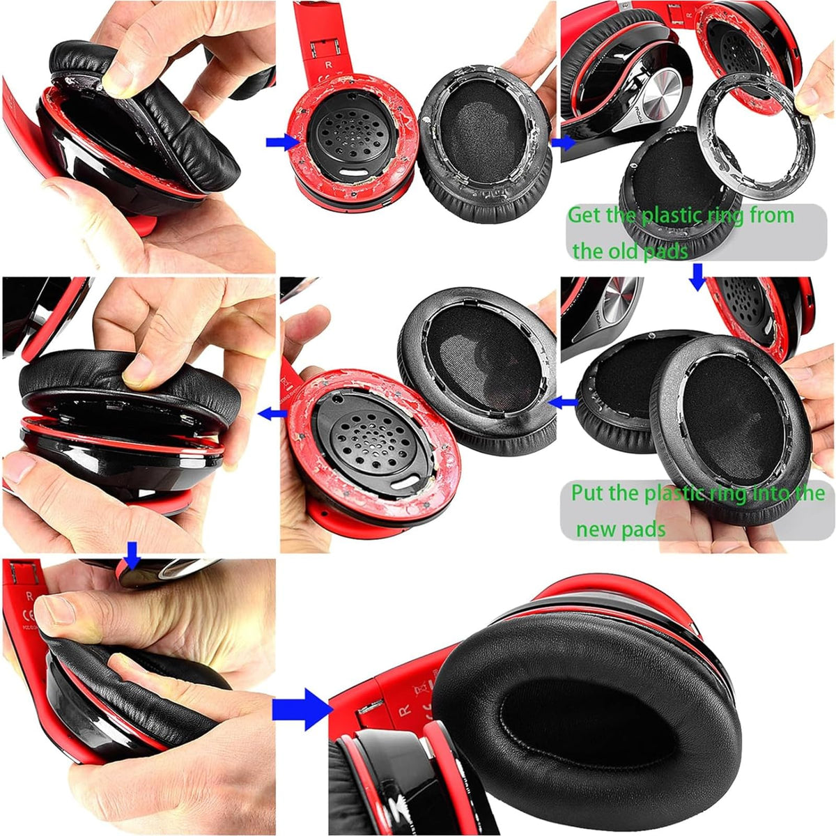 Replacement Earpads Ear Pad Pads Cushions Compatible for Mpow 059 Bluetooth Headphones (059 PAD)