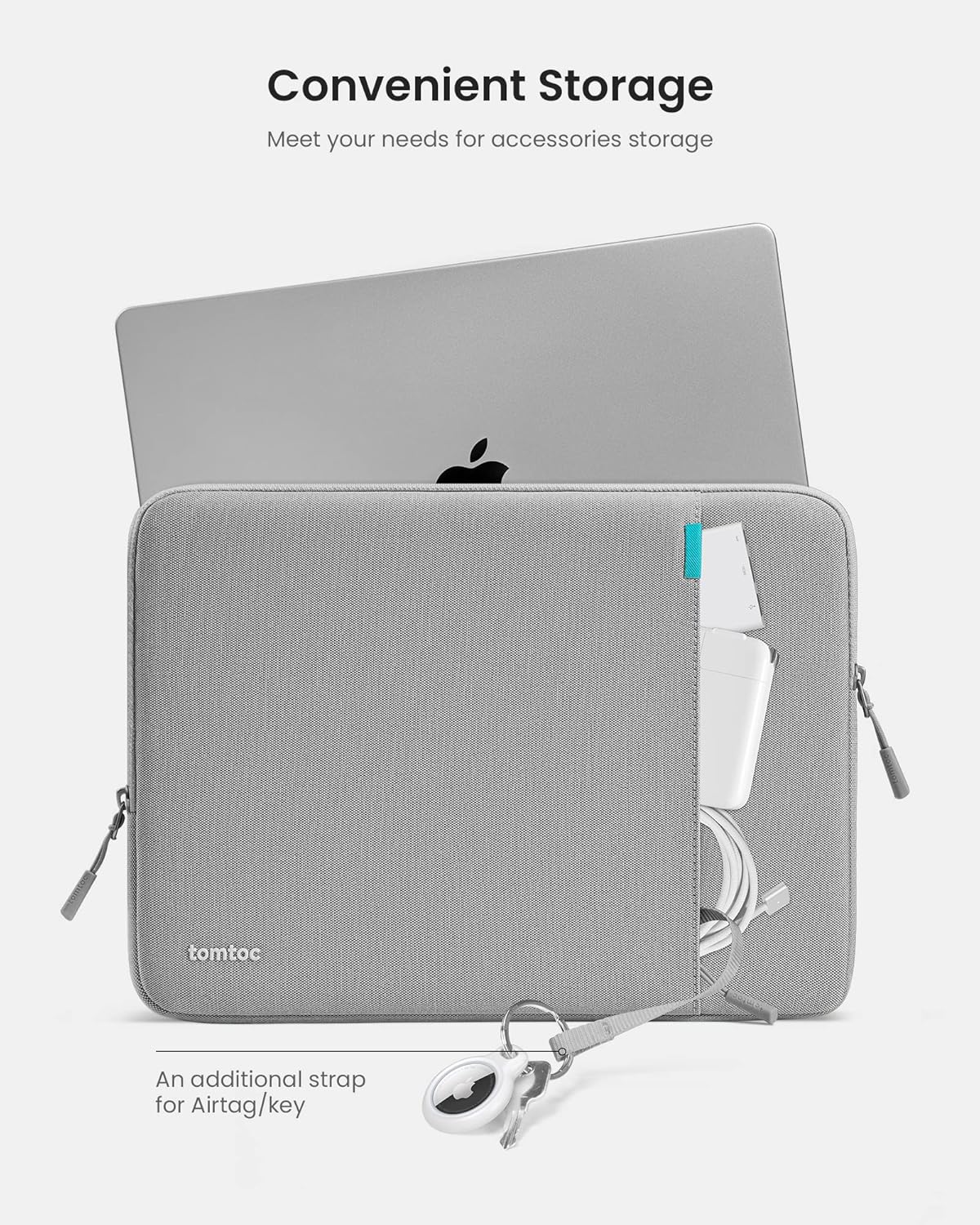 tomtoc 360 Protective Laptop Sleeve Set for 15-inch MacBook Air M4/A3241 2025, M3/A3114 M2/A2941, 15-inch MacBook Pro A1990 A1707, Dell XPS 15 Plus, Water-Resistant Laptop Case with Accessory Pouch
