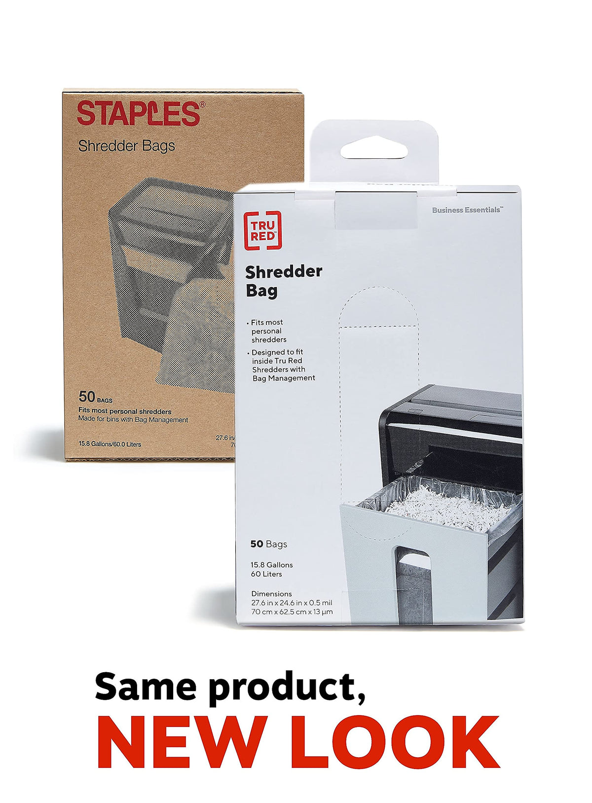 Tru Red 424154 Shredder Bags 15.8 Gal (22403) 50/Pack