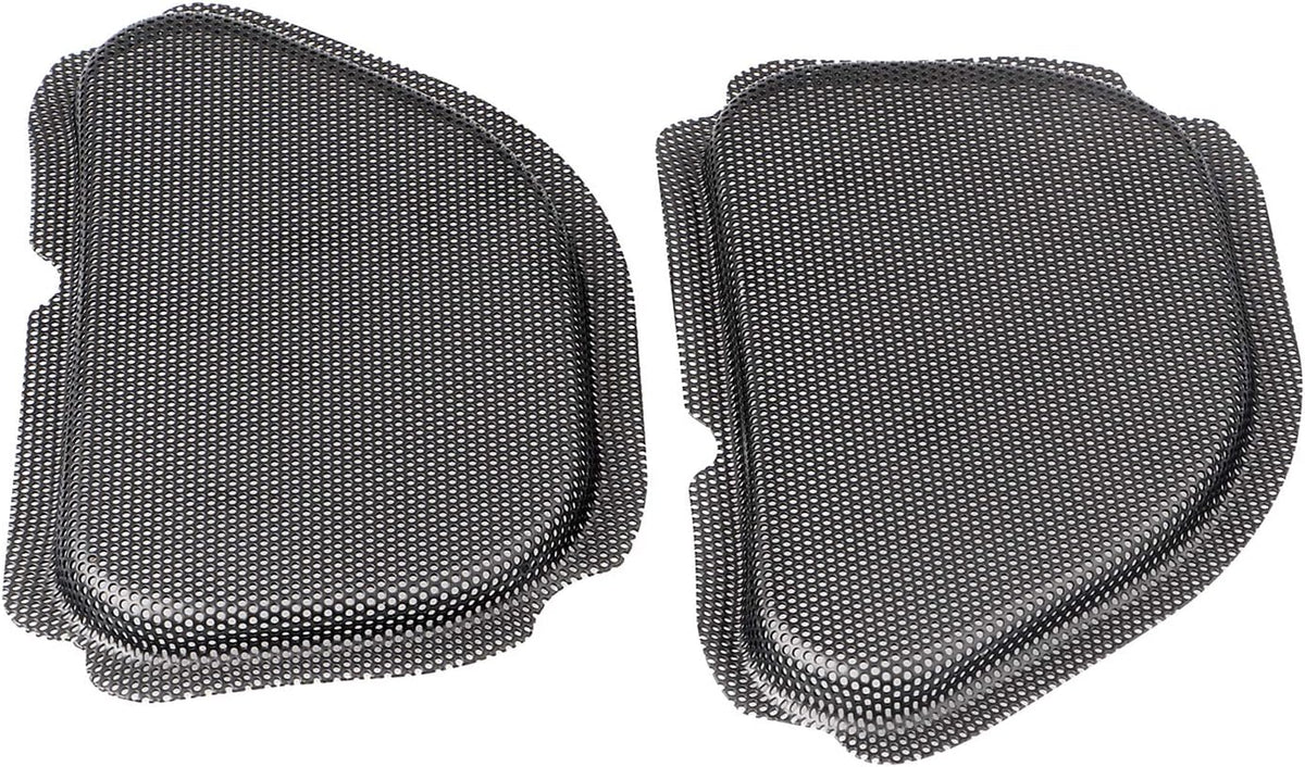 Black Metal Fairing Mesh Front Speaker Grills Cover Trim Replacement for Harley Road Glide FLTR (1998-2013)
