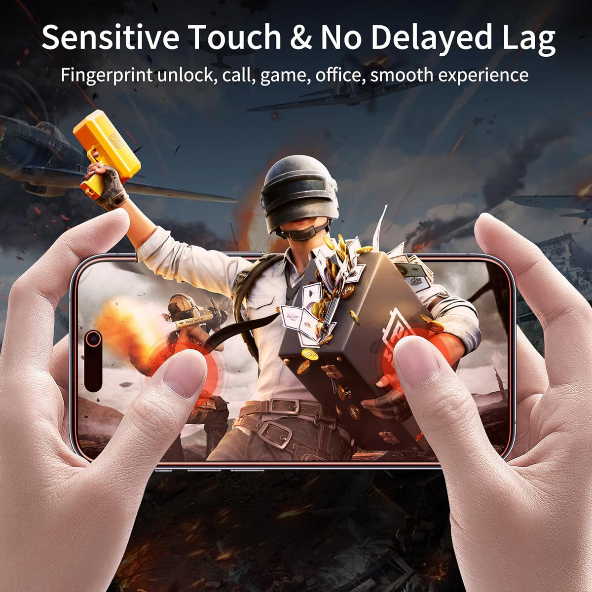 2 Pack iPhone 15 Pro Screen Protector [6.1 inch] - Upgraded 9H Tempered Glass, Anti-Blue Light, Anti-Reflection, Eye